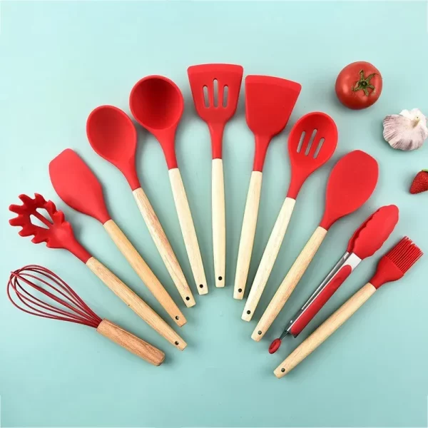 Kit de 12 Piezas Utensilios de Cocina de Silicona